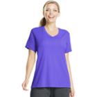 Plus Size Just My Size Cool Dri Performance V-neck Tee, Women's, Size: 1xl, Purple