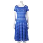 Women's Chaya Illusion Lace A-line Dress, Size: 2, Blue Other