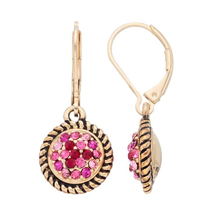 Napier Tonal Round Drop Earrings, Women's, Red