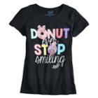 Girls 7-16 Jojo Siwa Donut Ever Stop Smiling Graphic Tee, Size: Medium, Black