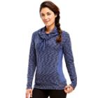 Women's Marika Balance Collection Happy Camper Cowlneck Hiking Top, Size: Large, Dark Blue