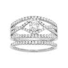 14k White Gold 1 Carat T.w. Igl Certified Diamond Engagement Ring Set, Women's, Size: 8.50