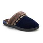 Women's Isotoner Mildred Diamond Quilted Velour Clog Slippers, Size: Large, Blue Other
