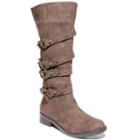 2 Lips Too Too Mike Women's Tall Boots, Size: Medium (7), Brown