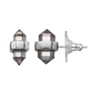 Simply Vera Vera Wang Faceted Stone Nickel Free Stud Earrings, Women's, Black
