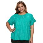 Plus Size Apt. 9&reg; Embellished Top, Women's, Size: 0x, Turquoise/blue (turq/aqua)
