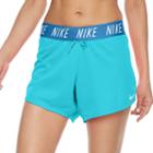 Women's Nike Dry Training Fold Over Shorts, Size: Xl, Turquoise/blue (turq/aqua)