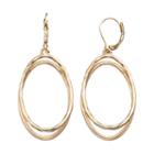 Napier Double Oval Nickel Free Drop Earrings, Women's, Gold