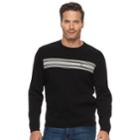 Men's Dockers Milano Classic-fit Striped Crewneck Sweater, Size: Medium, Black