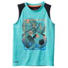 Boys 4-10 Jumping Beans&reg; Playcool Mesh Back Graphic Muscle Tank Top, Boy's, Size: 4, Turquoise/blue (turq/aqua)