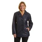 Plus Size Excelled Leather Jacket, Women's, Size: 1xl, Blue