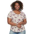 Plus Size Sonoma Goods For Life&trade; Essential V-neck Tee, Women's, Size: 2xl, Lt Beige