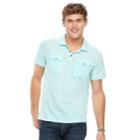 Men's Rock & Republic Military Polo, Size: Xl, Turquoise/blue (turq/aqua)