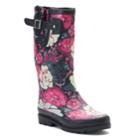 Western Chief Florally Women's Rain Boots, Size: 8, Dark Grey