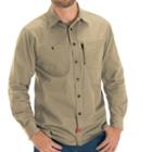 Men's Red Kap Classic-fit Mimix Button-down Work Shirt, Size: 3xl, Beig/green (beig/khaki)