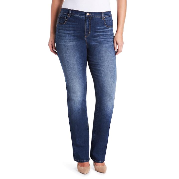 Plus Size Gloria Vanderbilt Avery High-rise Pull-on Jeans, Women's, Size: 22 W, Brt Blue