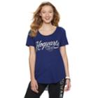Juniors' Harry Potter Hogwarts High-low Graphic Tee, Teens, Size: Small, Blue