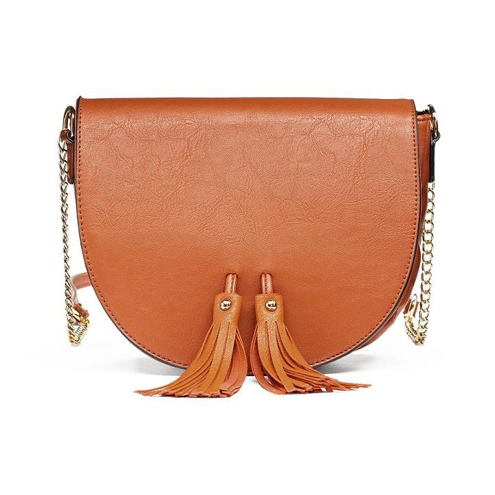 Olivia Miller Neilla Tassel Saddle Crossbody Bag, Women's, Brown Oth