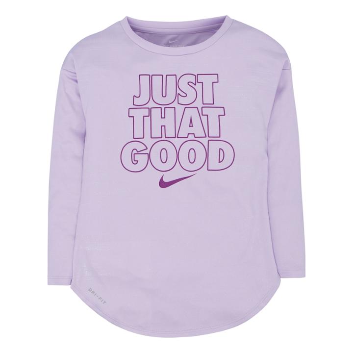 Girls 4-6x Nike Dri-fit Just That Good Tee, Size: 4, Lt Purple