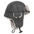 Peter Grimm Lennox Diagonal Stripe Trapper Hat, Women's, Grey