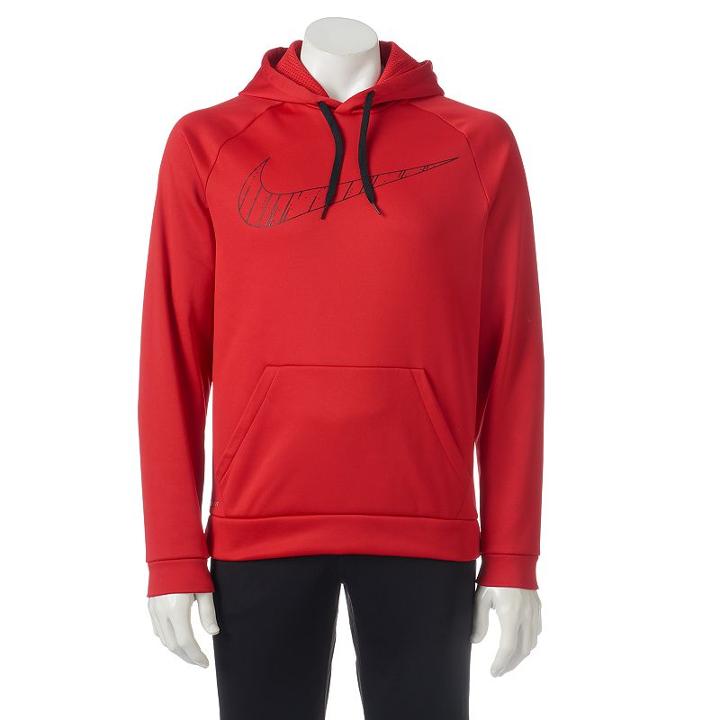 Men's Nike Sequel Therma-fit Fleece Hoodie, Size: Large, Dark Pink