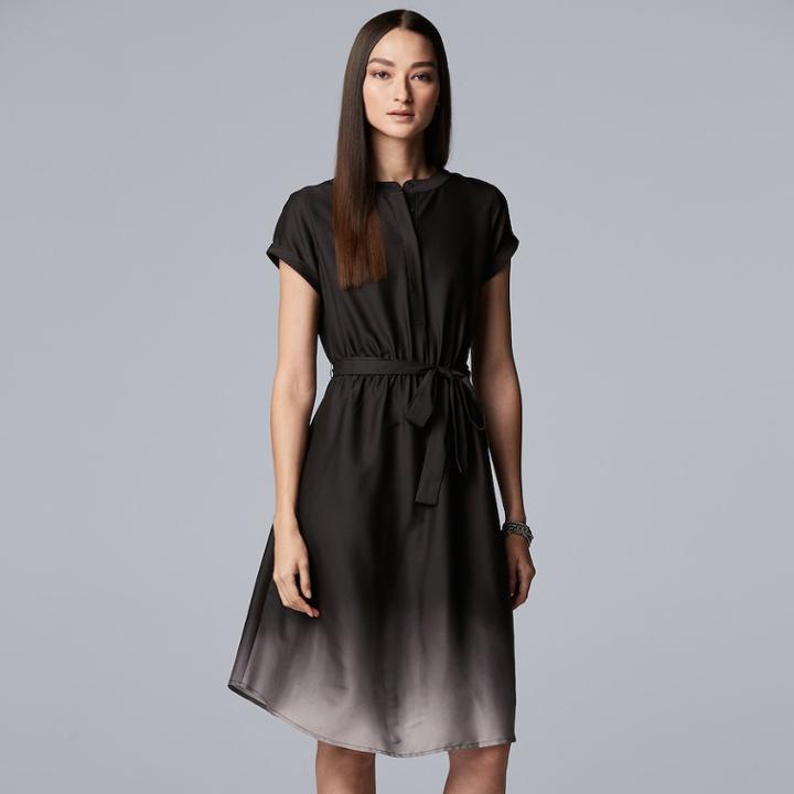 Women's Simply Vera Vera Wang Abstract High-low Sheath Dress, Size: Xs, Grey