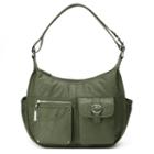 Rosetti Riveting Seams Convertible Hobo Bag, Women's, Med Green