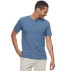 Men's Sonoma Goods For Life&trade; Short-sleeve Supersoft Henley, Size: Large, Blue (navy)