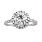 Forever Brilliant Round-cut Lab-created Moissanite Engagement Ring In 14k White Gold (1 4/5 Ct. T.w.), Women's, Size: 6
