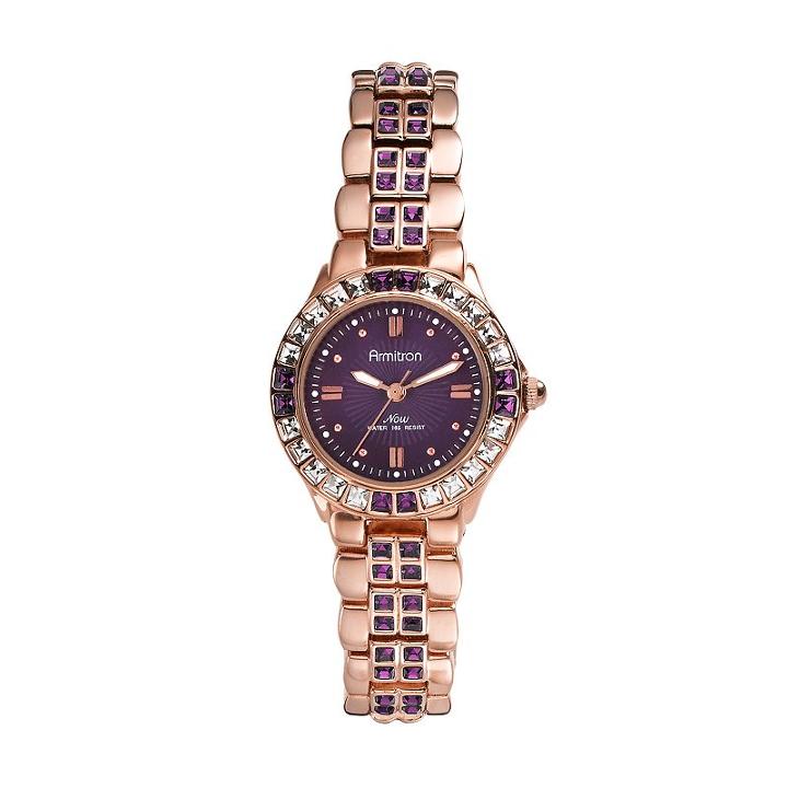 Armitron Now Women's Crystal Watch, Purple