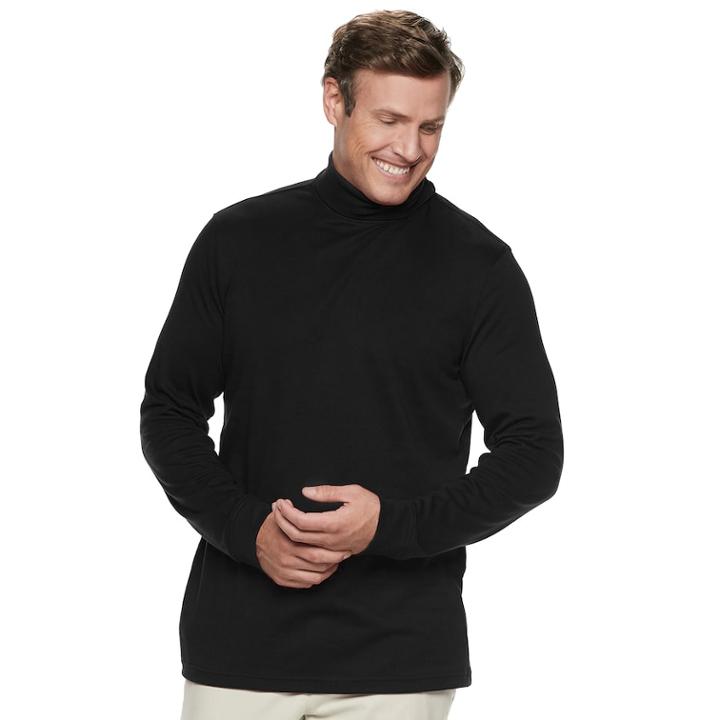 Big & Tall Croft & Barrow&reg; Classic-fit Easy-care Turtleneck, Men's, Size: L Tall, Black