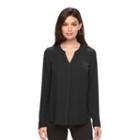 Women's Apt. 9&reg; Crepe Blouse, Size: Small, Black