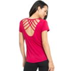 Women's Marika Monea Strappy Back Tee, Size: Large, Red