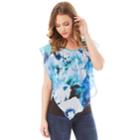 Women's Apt. 9&reg; Printed Popover Top, Size: Xl, Blue Watercolor
