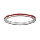 Stacks And Stones Sterling Silver Red Enamel Stack Ring, Women's, Size: 6