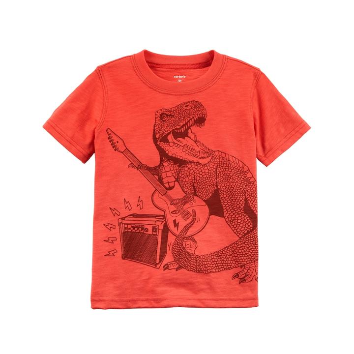 Boys 4-8 Carter's T-rex Dinosaur & Guitar Graphic Tee, Size: 8, Orange