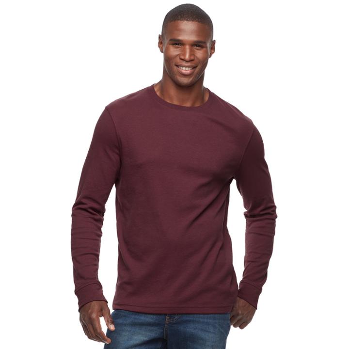 Men's Croft & Barrow&reg; Classic-fit Stretch Performance Crewneck Tee, Size: Medium, Red