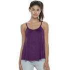 Juniors' Mudd&reg; Braided Scoopneck Tank, Teens, Size: Medium, Purple