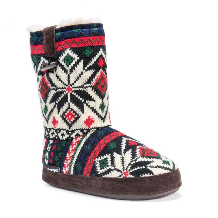 Muk Luks Women's Arden Cable-knit Bootie Slippers, Size: Small, Other Clrs