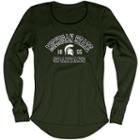 Women's Blue 84 Michigan State Spartans Thermal Long Sleeve Shirt, Size: Large, Black