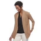 Women's Dana Buchman Shawl Collar Cardigan, Size: Large, Med Beige