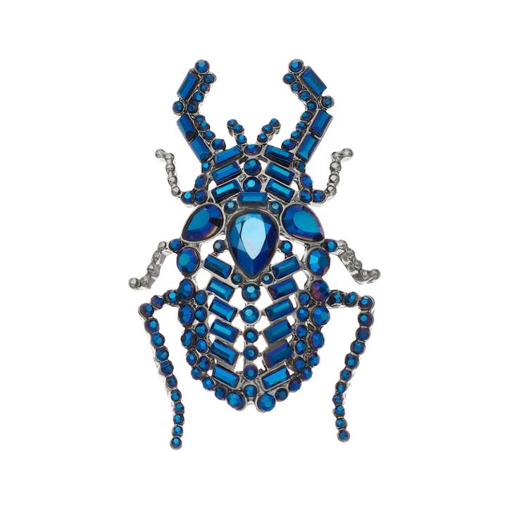 Simply Vera Vera Wang Blue Simulated Crystal Beetle Pin, Women's