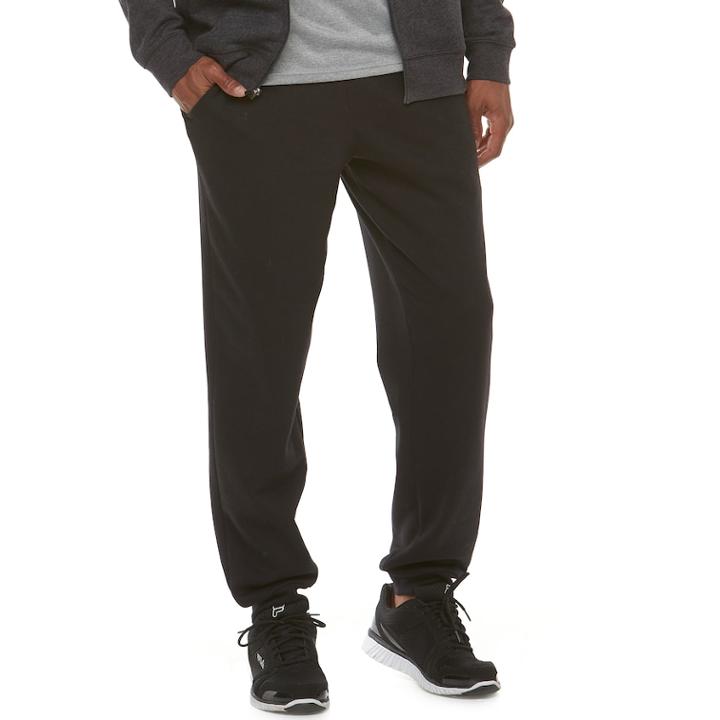 Men's Tek Gear&reg; Ultra Soft Fleece Jogger Pants, Size: Xxl, Black