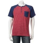 Men's Levi's&reg; Landon Raglan Henley Tee, Size: Large, Med Red