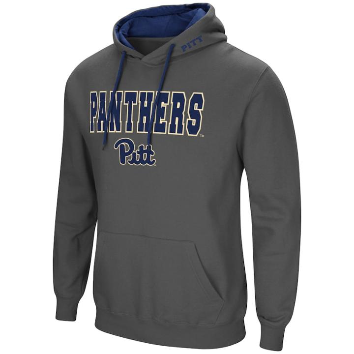 Men's Pitt Panthers Pullover Fleece Hoodie, Size: Small, Light Grey