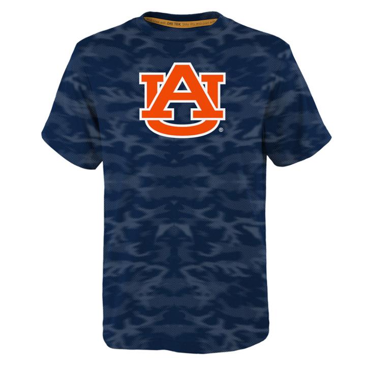 Boys 8-20 Auburn Tigers Vector Dri-tek Tee, Size: M 10-12, Dark Blue