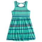 Girls 7-16 & Plus Size Mudd&reg; Crocheted Yoke Sleeveless Dress, Size: Xl/14, Turquoise/blue (turq/aqua)