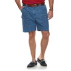 Big & Tall Croft & Barrow&reg; Relaxed-fit Side-elastic Twill Cargo Shorts, Men's, Size: 46, Blue Other