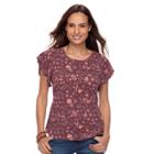 Petite Sonoma Goods For Life&trade; Flutter Sleeve Tee, Women's, Size: Xl Petite, Dark Red