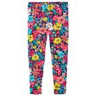 Girls 4-8 Carter's Print Leggings, Size: 7, Navy Floral